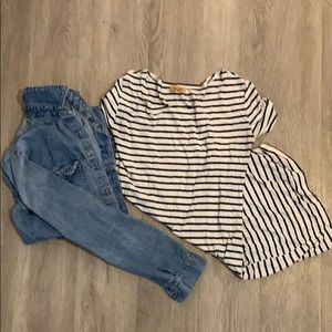 *$10 fall basics* stripe t shirt dress